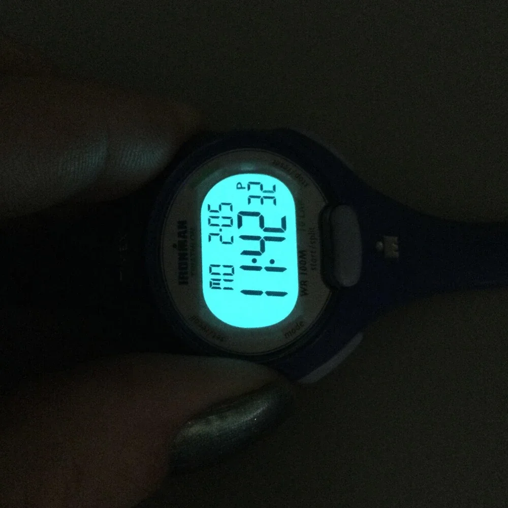 Timex Ironman Triathlon Women Watch 34mm Digital Blue Resin Indiglo New Battery